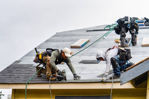 Professional Storm Damage Roof Repair technician working in Fowler, CO